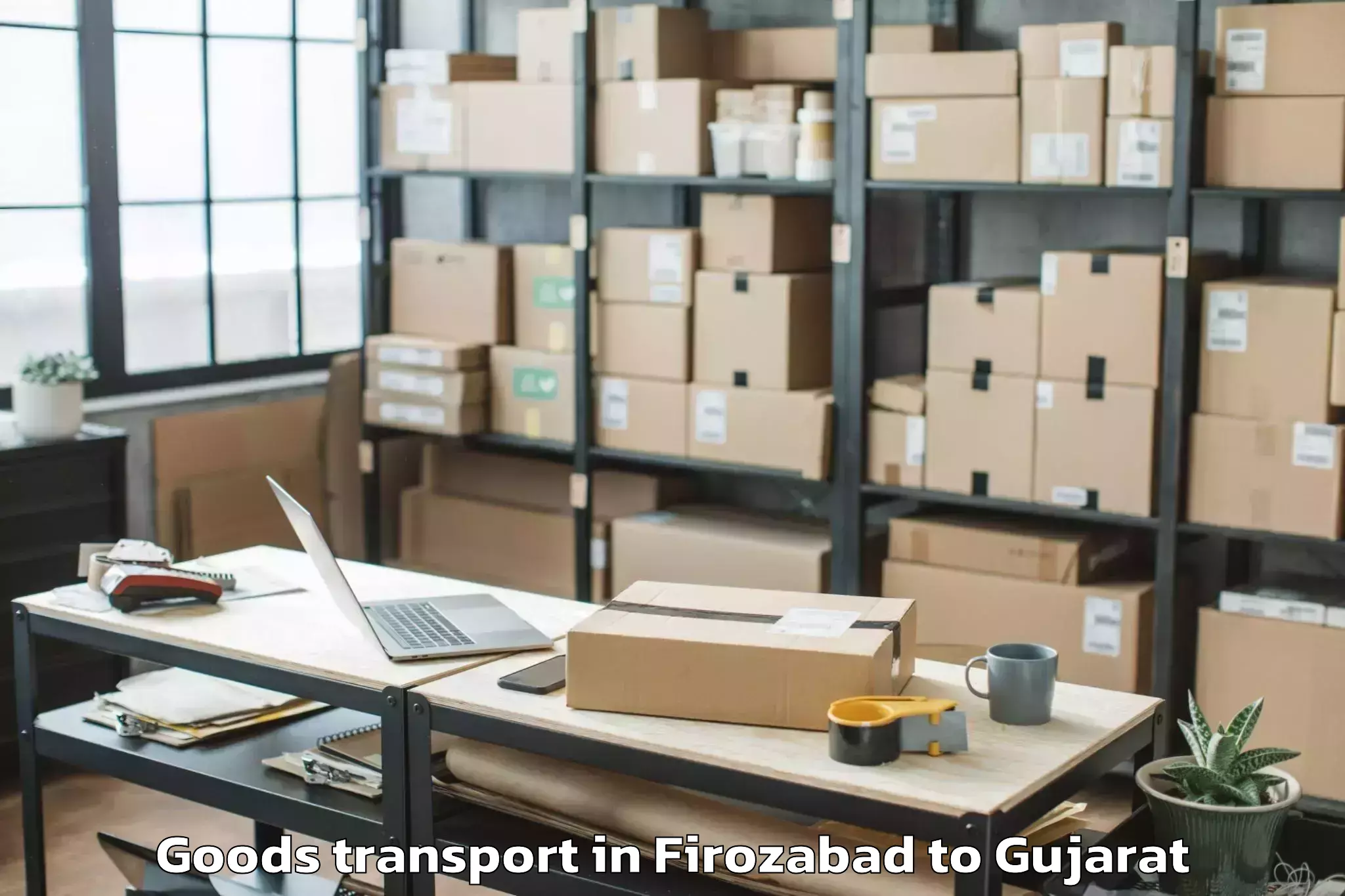 Book Firozabad to Dwarka Goods Transport Online